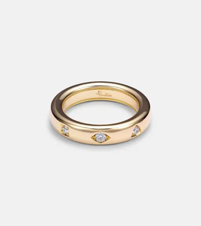 POMELLATO ICONICA EXTRA SLIM 18KT ROSE GOLD RING WITH DIAMONDS