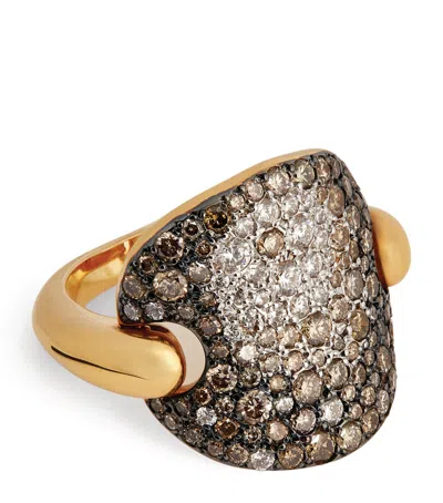 POMELLATO ROSE GOLD AND DIAMOND SABBIA RING