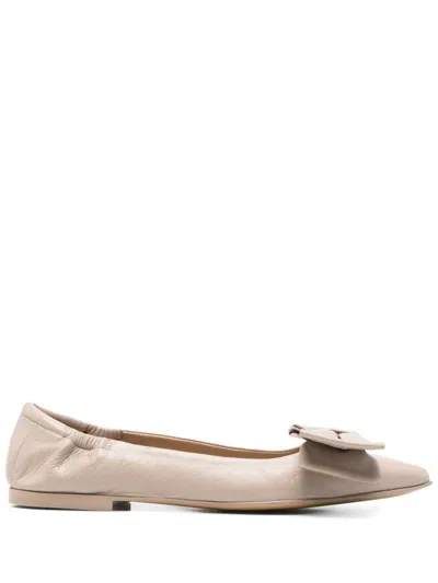 POMME D'OR BOW-DETAIL BALLERINA FLATS