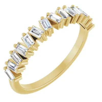 POMPEII3 1/2CT BAGUETTE DESIGNED ANNIVERSARY BAND 14K GOLD LAB GROWN