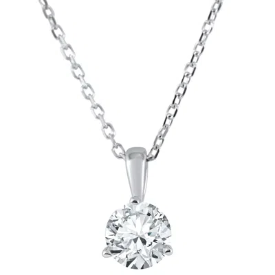 POMPEII3 1/5 CT SOLITAIRE LAB GROWN DIAMOND PENDANT AVAILABLE IN 14K AND PLATINUM