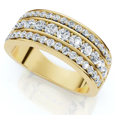 POMPEII3 1CT MEN'S DIAMOND WEDDING ANNIVERSARY RING 10K GOLD LAB GROWN