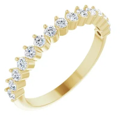 POMPEII3 3/8CT ROUND CUT DESIGNED ANNIVERSARY BAND 14K GOLD LAB GROWN