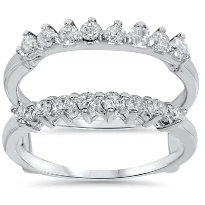 POMPEII3 5/8CT DIAMOND GUARD RING ENHANCER 14K WHITE GOLD