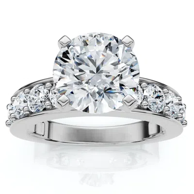 POMPEII3 CERTIFIED 2.90CT ROUND DIAMOND ENGAGEMENT RING 14K GOLD OR PLATINUM LAB GROWN