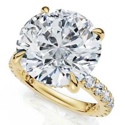 POMPEII3 CERTIFIED 7 1/4CT DIAMOND ENGAGEMENT SIDE HALO RING 14K GOLD OR PT LAB GROWN