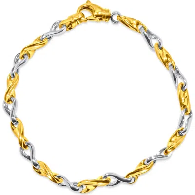 POMPEII3 MEN'S 14K GOLD (18GRAM) OR PLATINUM (29GRAM) 6MM LINK BRACELET 8.5"
