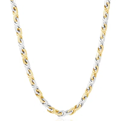 POMPEII3 MEN'S 14K GOLD (46GRAM) OR PLATINUM (86GRAM) 5.5MM LINK CHAIN NECKLACE 18"