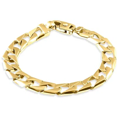 POMPEII3 MEN'S CURB 14K GOLD (46GRAM) OR PLATINUM (74GRAM) 10.5MM LINK BRACELET 8.5"