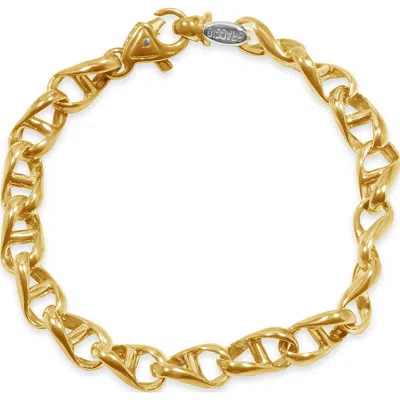 POMPEII3 MEN'S MARINE LINK 14K GOLD (27GRAM) OR PLATINUM (43GRAM) 7.5MM BRACELET 8.5"