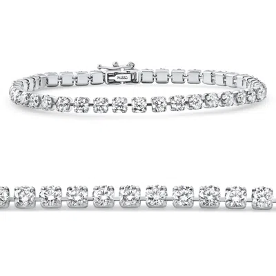 POMPEII3 PLATINUM 6CT DIAMOND TENNIS BRACELET 7" LAB GROWN