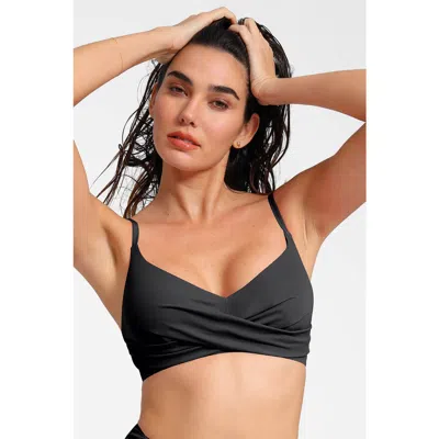 POPILUSH POPILUSH SHAPEWEAR BUST-ENHANCING DRAPED BIKINI TOP