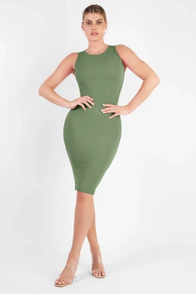 POPILUSH POPILUSH SHAPEWEAR MODAL TUMMY CONTROL MIDI DRESS