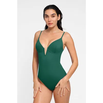 POPILUSH POPILUSH SHAPEWEAR PLUNGING V SLIMMING ONE-PIECE SWIMSUIT