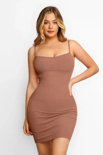 POPILUSH POPILUSH SHAPEWEAR SOLID MODAL BUTT LIFT MINI SLIP DRESS