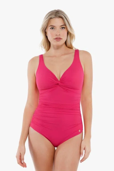 POPILUSH POPILUSH SHAPEWEAR TWIST FRONT RUCHED SCULPTING SWIMSUIT