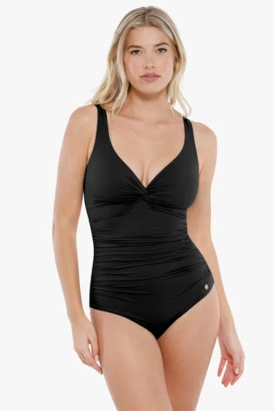 POPILUSH POPILUSH SHAPEWEAR TWIST FRONT RUCHED SCULPTING SWIMSUIT