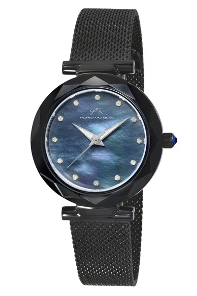 PORSAMO BLEU HAZEL STAINLESS STEEL BLACK WOMEN'S WATCH 1272CHAS