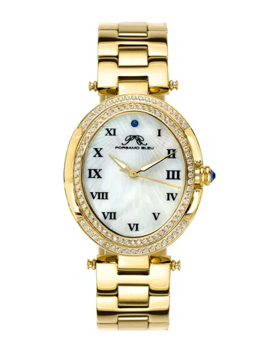 PORSAMO BLEU PORSAMO BLEU WOMEN'S SOUTH SEA OVAL CRYSTAL WATCH