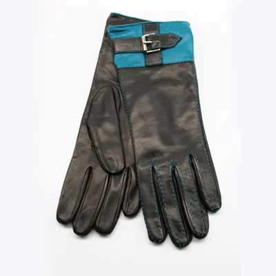 PORTOLANO LEATHER GLOVES WITH FANCY CUFF