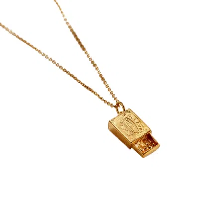 POSH TOTTY DESIGNS WOMEN'S MATCHBOX GOLD CHARM NECKLACE