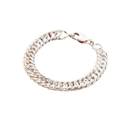 POSH TOTTY DESIGNS WOMEN'S ROUND LINK CURB CHAIN SILVER BRACELET