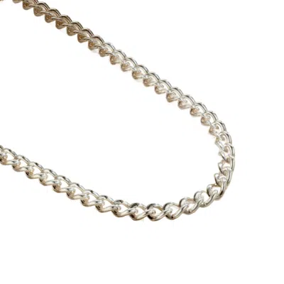 POSH TOTTY DESIGNS WOMEN'S SILVER CHUNKY CURB CHAIN NECKLACE