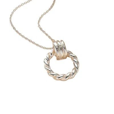 POSH TOTTY DESIGNS WOMEN'S SILVER MINI TETHER HOOP PENDANT NECKLACE