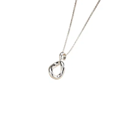 POSH TOTTY DESIGNS WOMEN'S SILVER ORGANIC DROP PENDANT NECKLACE