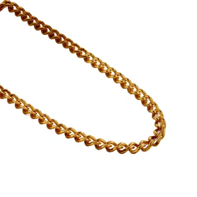 POSH TOTTY DESIGNS WOMEN'S YELLOW GOLD PLATED CHUNKY CURB CHAIN NECKLACE