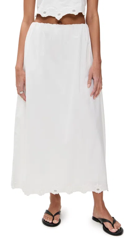 POSSE ANTOINETTE SKIRT VINTAGE WHITE