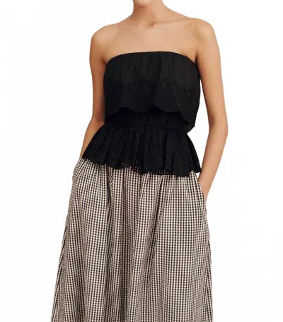 POSSE BERYL STRAPLESS TOP IN BLACK