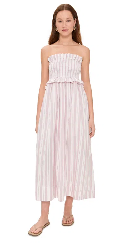 POSSE COBY STRAPLESS DRESS VINTAGE STRIPE