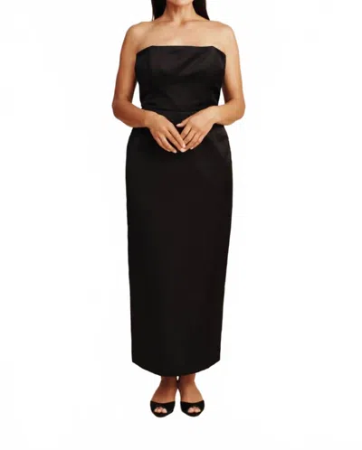 POSSE ROMEO STRAPLESS DRESS IN BLACK