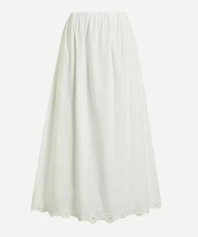 POSSE POSSE WOMEN'S ANTOINETTE VINTAGE WHITE MAXI SKIRT
