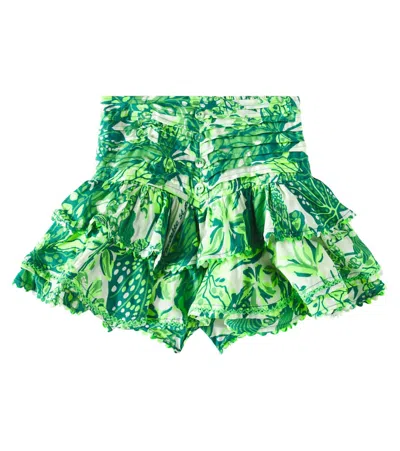 POUPETTE ST BARTH ALIZEE RUFFLED FLORAL SKIRT
