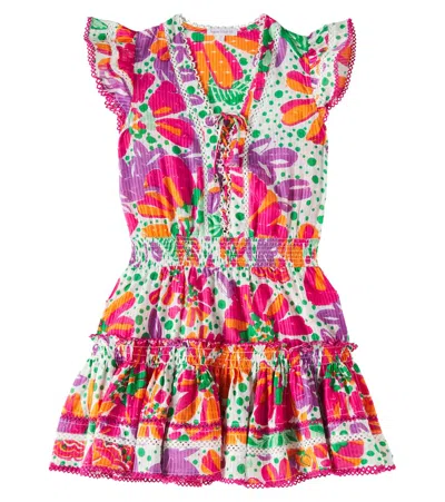POUPETTE ST BARTH ANAIS FLORAL RUFFLED COTTON DRESS