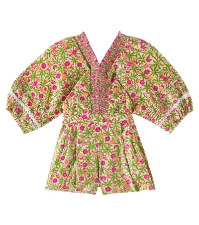 POUPETTE ST BARTH CHANTAL PRINTED COTTON-BLEND ROMPER