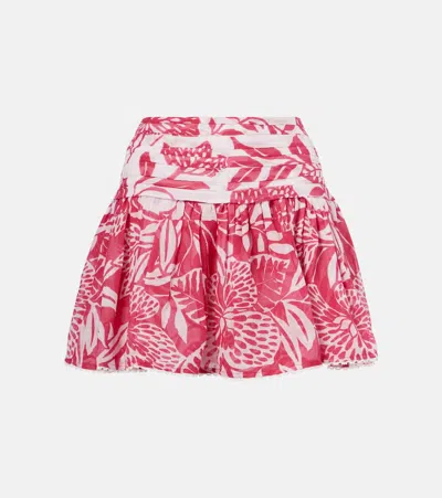 POUPETTE ST BARTH COLLEEN FLORAL COTTON MINISKIRT