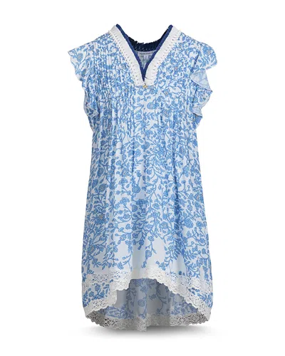 POUPETTE ST BARTH GIRLS' SASHA ASYMMETRIC MINI DRESS - LITTLE KID, BIG KID