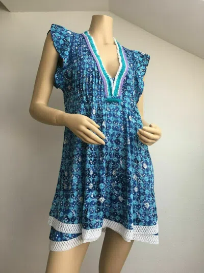 POUPETTE ST BARTH POUPETTE ST BARTH SASHA LACE TRIMMED MINI DRESS - SIZE: S