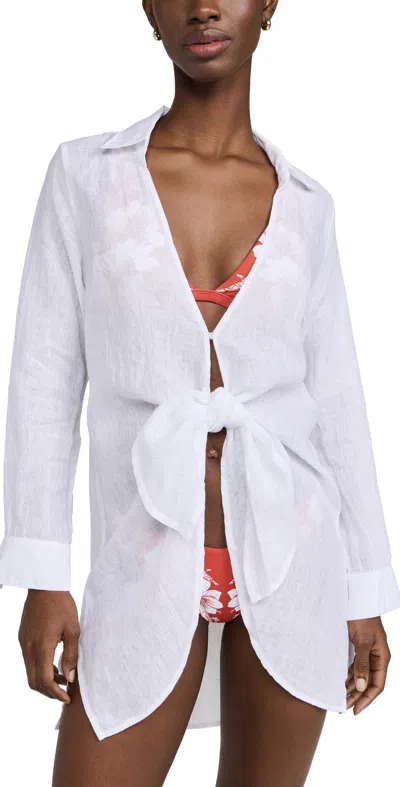PQ SWIM MILLIE TIE COVER UP WHITE