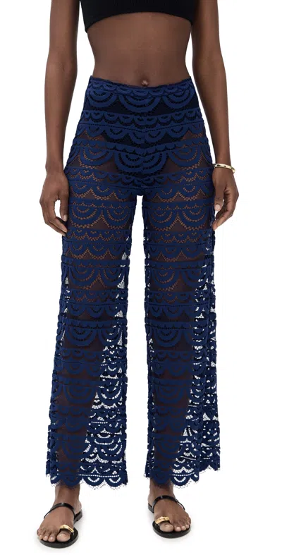 PQ SWIM NEPTUNE HIGH WAIST LACE PANTS NAVY
