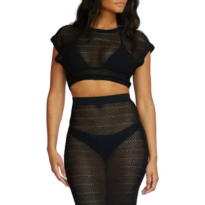 PQ SWIM PQ SWIM RENEE OPEN STITCH COVER-UP CROP TOP