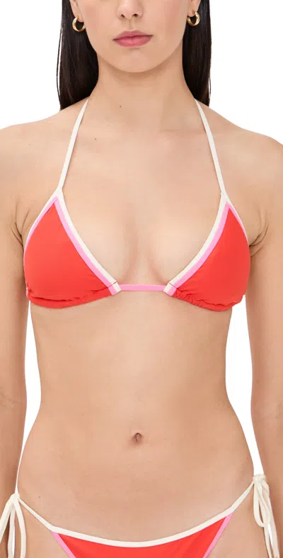 PQ SWIM THEA TRIANGLE BIKINI TOP PASSION
