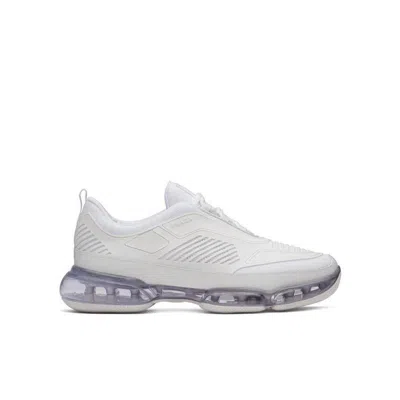 PRADA 普拉达(PRADA)白色针织休闲运动鞋杏仁鞋头透气舒适跑步鞋男