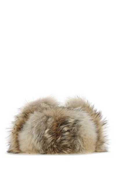 PRADA PRADA NYLON AND FUR HAT