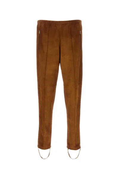 PRADA PRADA CARAMEL SUEDE PANT