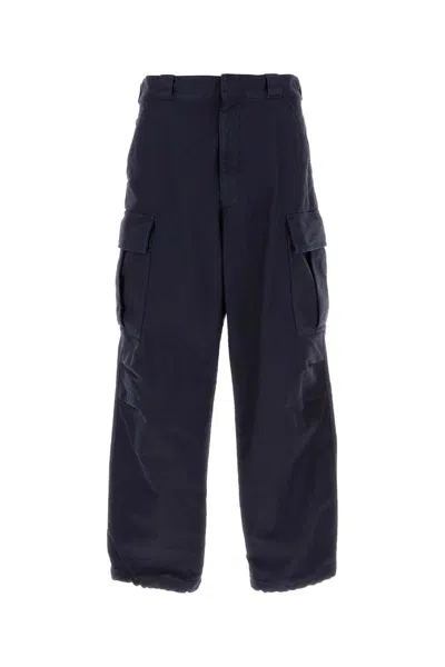 PRADA PRADA NAVY BLUE TWILL CARGO PANT