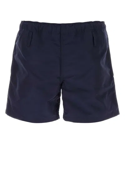 PRADA PRADA NAVY BLUE NYLON SWIMMING SHORTS